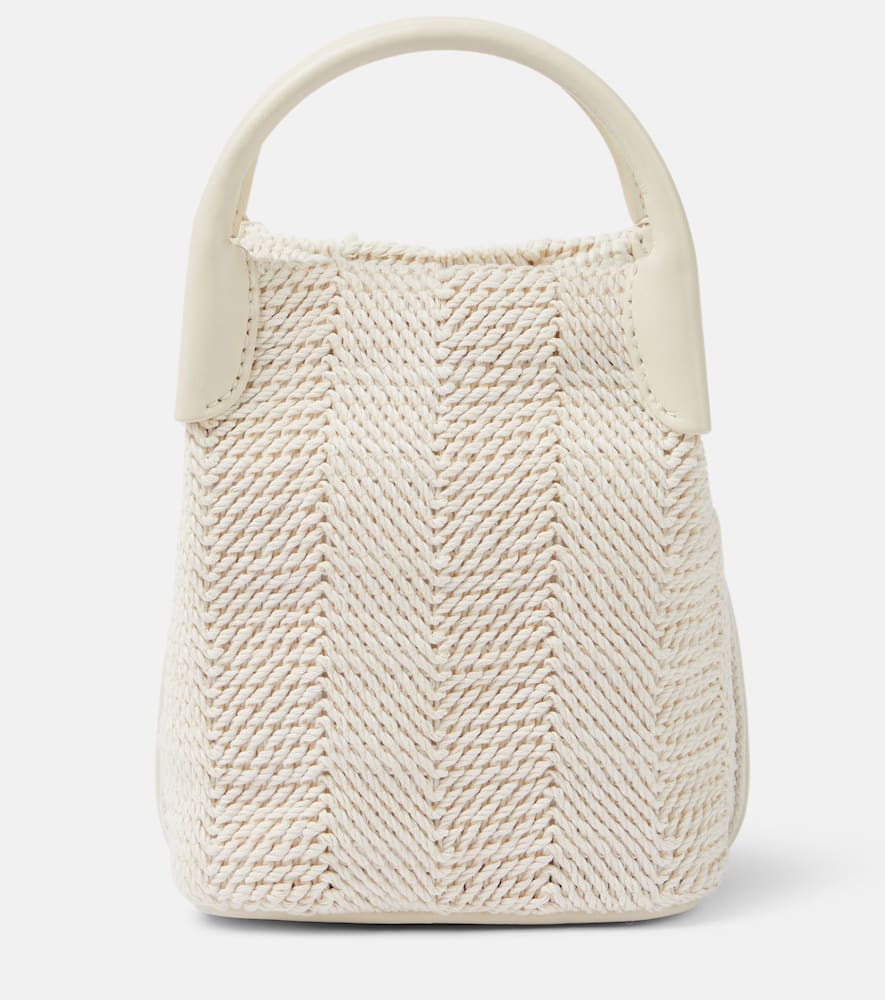 Bale Micro leather-trimmed bucket bag