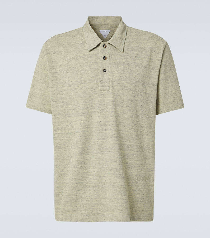 BOTTEGA VENETA CHINE COTTON PIQUÉ POLO SHIRT