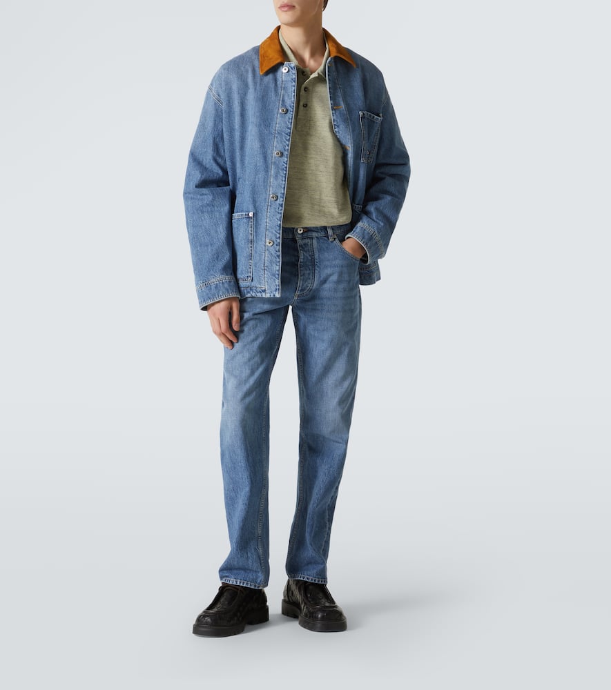 BOTTEGA VENETA CHINE COTTON PIQUÉ POLO SHIRT