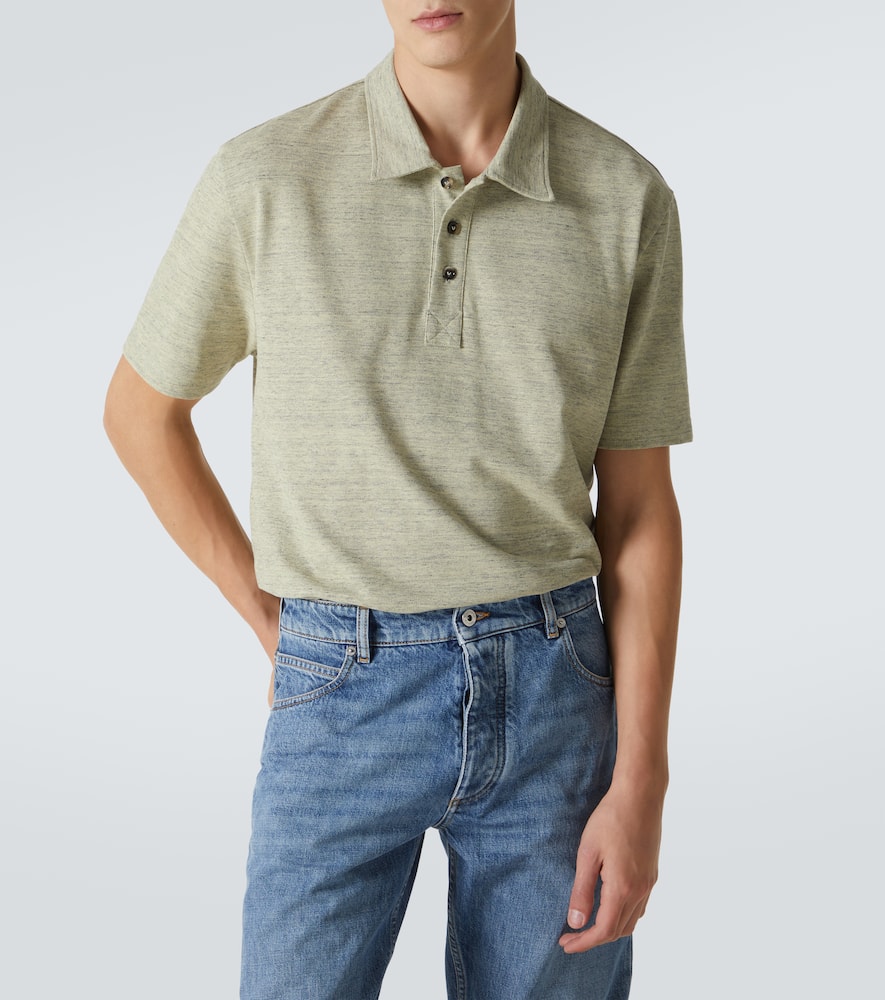 BOTTEGA VENETA CHINE COTTON PIQUÉ POLO SHIRT