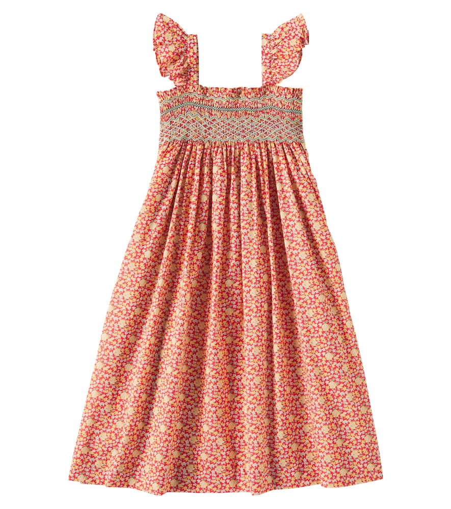 Bonpoint Multicoloured Frances Smocked Cotton Dress Y Size 10 - Mytheresa