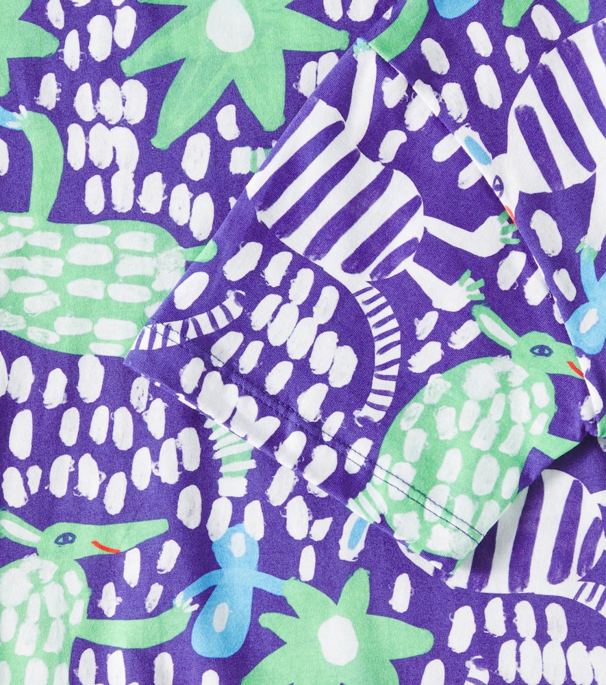 Fabula Printed Cotton Jersey T-shirt In Multicolor