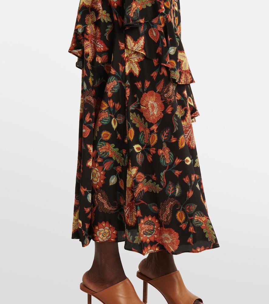  Ulla Johnson Ulla Johnson Midikleid Amaia Aus Crêpe De Chine Aus Seide 