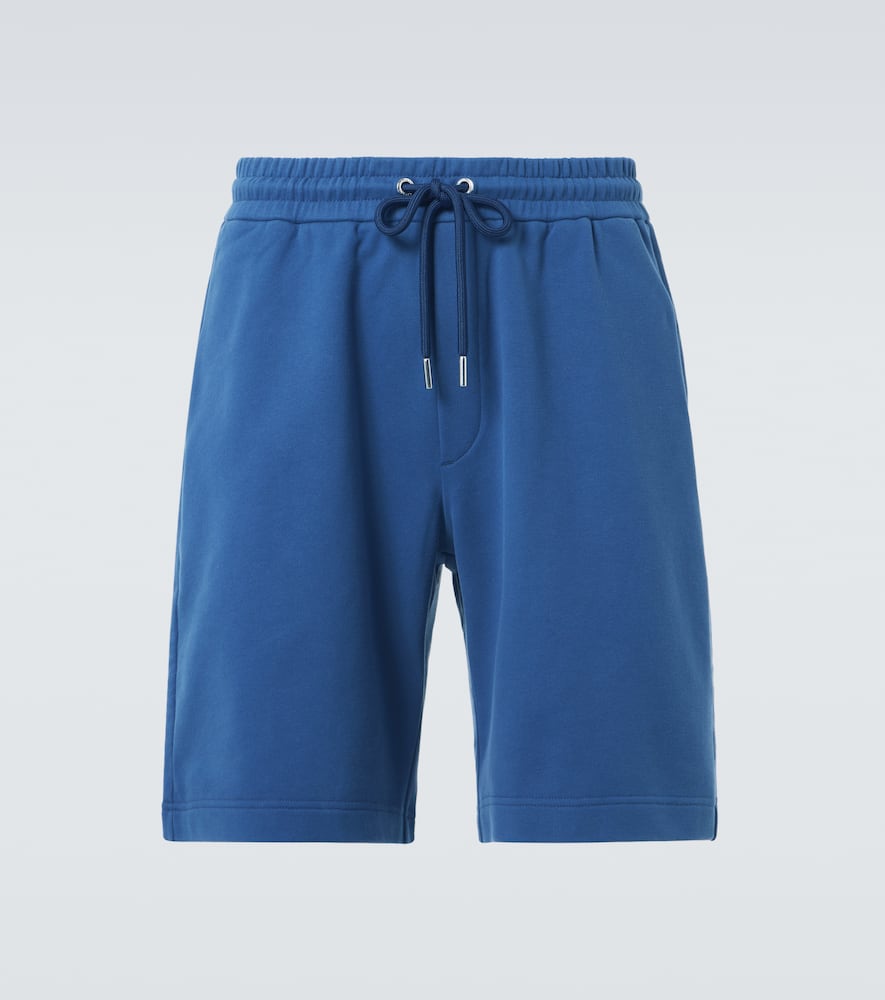 Denim-trimmed cotton jersey shorts