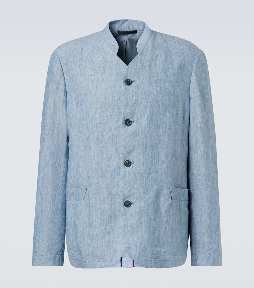 Single-breasted linen jacket