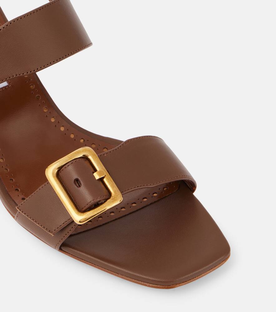 Manolo Blahnik Sandalen Thalitsli Aus Leder In Braun