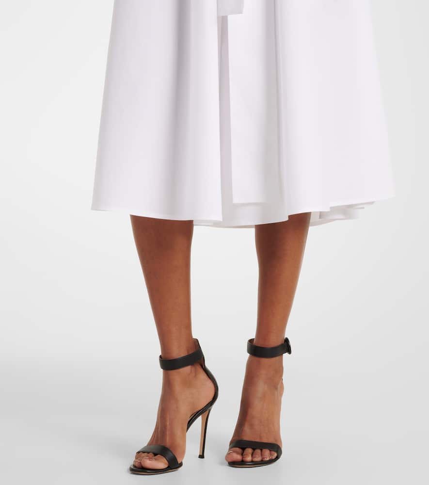 Carolina Herrera Floral-appliqué Poplin Shirtdress In White