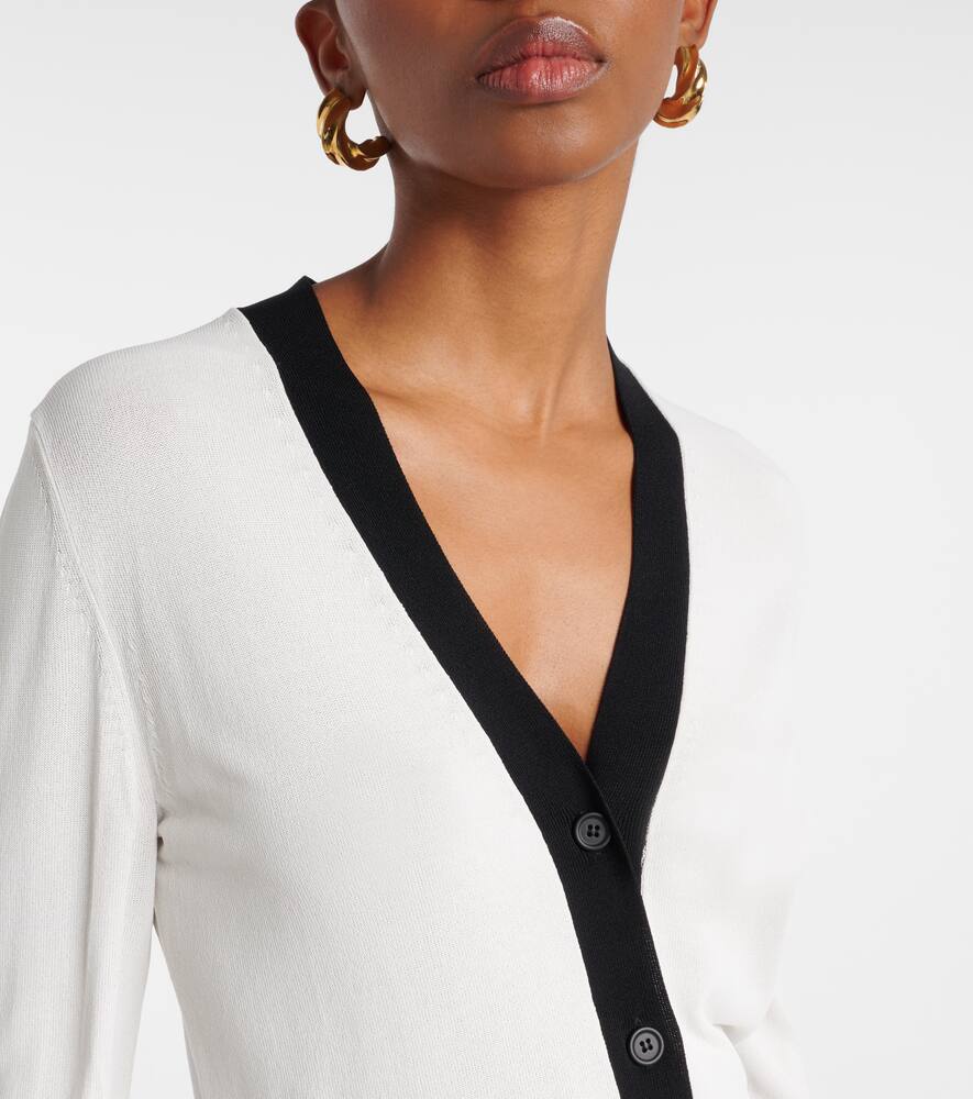 S Max Mara Canapa Crêpe Cardigan In Pink