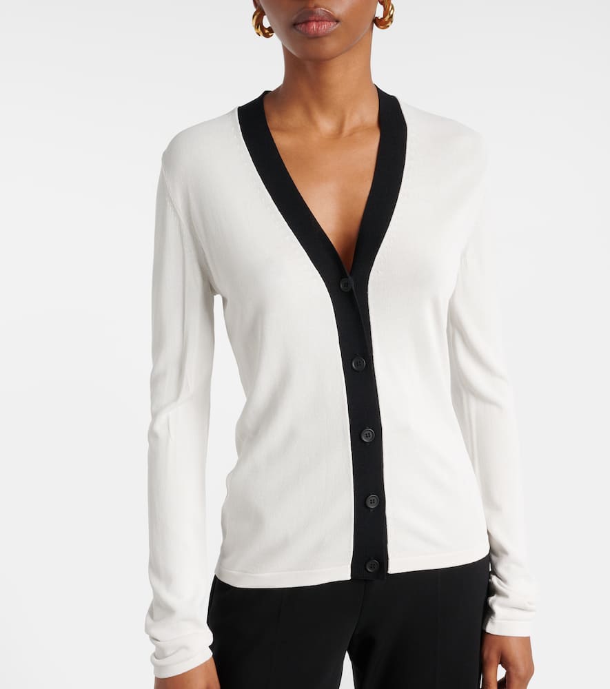 S Max Mara Canapa Crêpe Cardigan In Pink