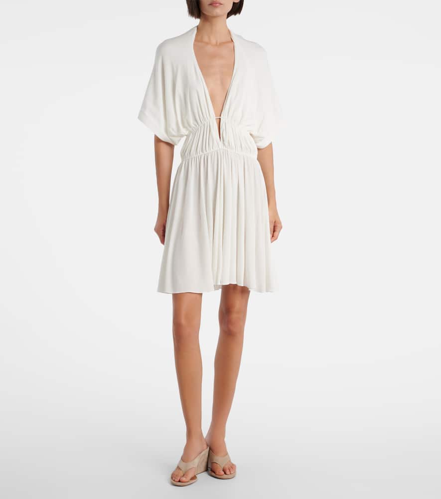 Alaïa Gathered Minidress In White