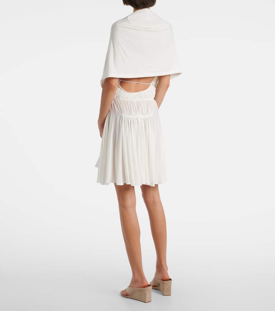 Alaïa Gathered Minidress In White