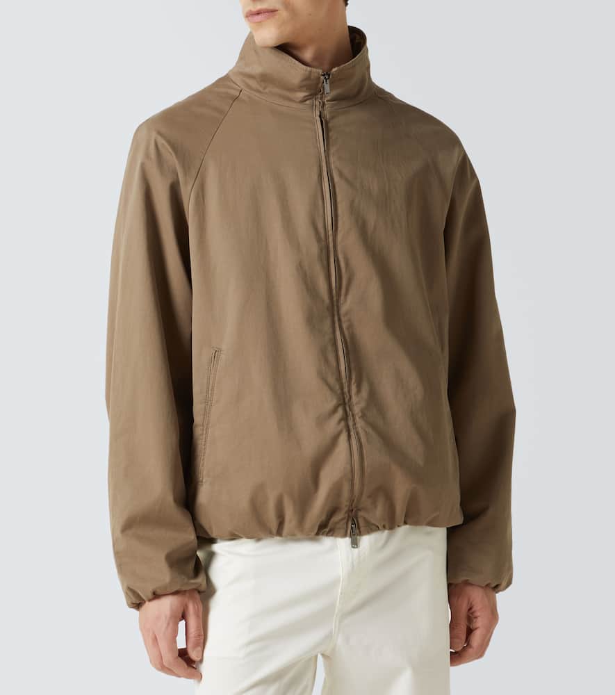 The Row Oyu Cotton And Cashmere Gabardine Jacket In Brown
