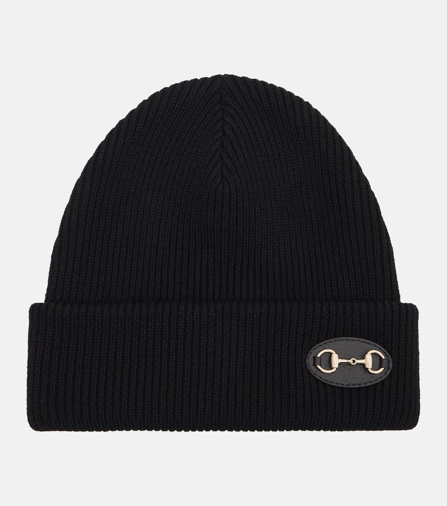Gucci Horsebit Wool Beanie In Black