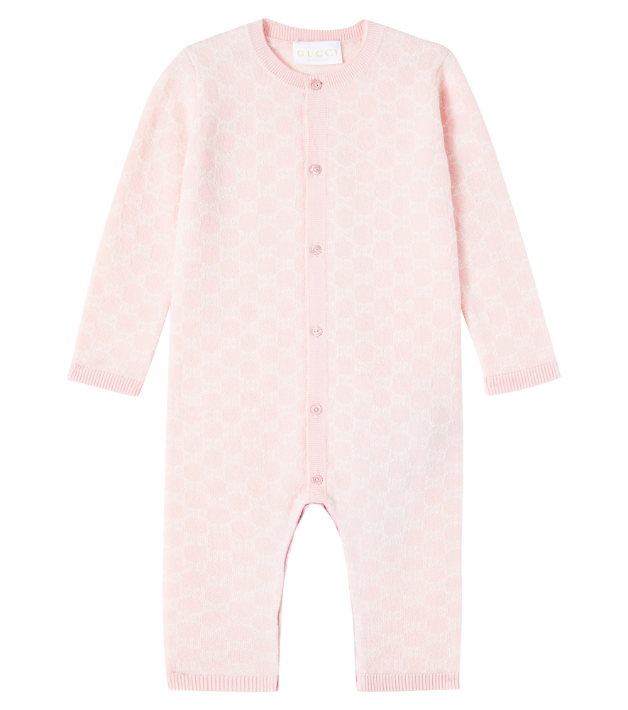 Gucci Kids Baby GG wool jacquard onesie
