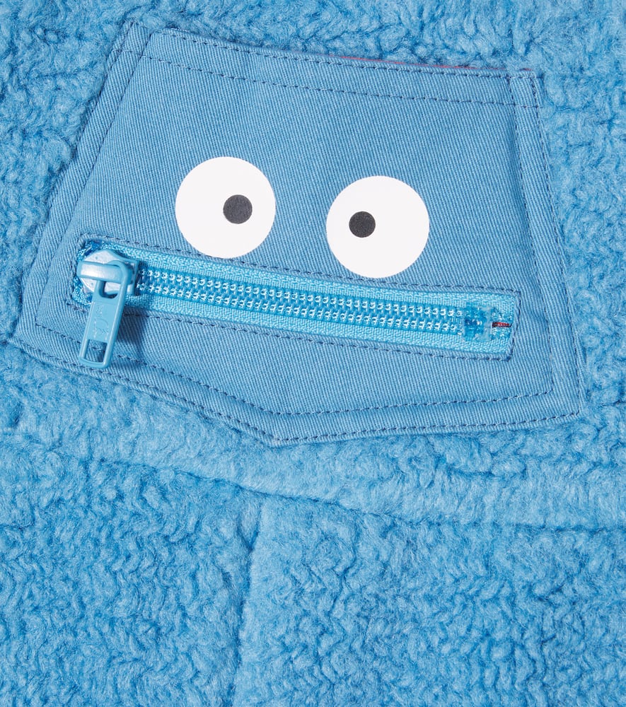Stella Mccartney Baby Printed Teddy Overalls In Blue
