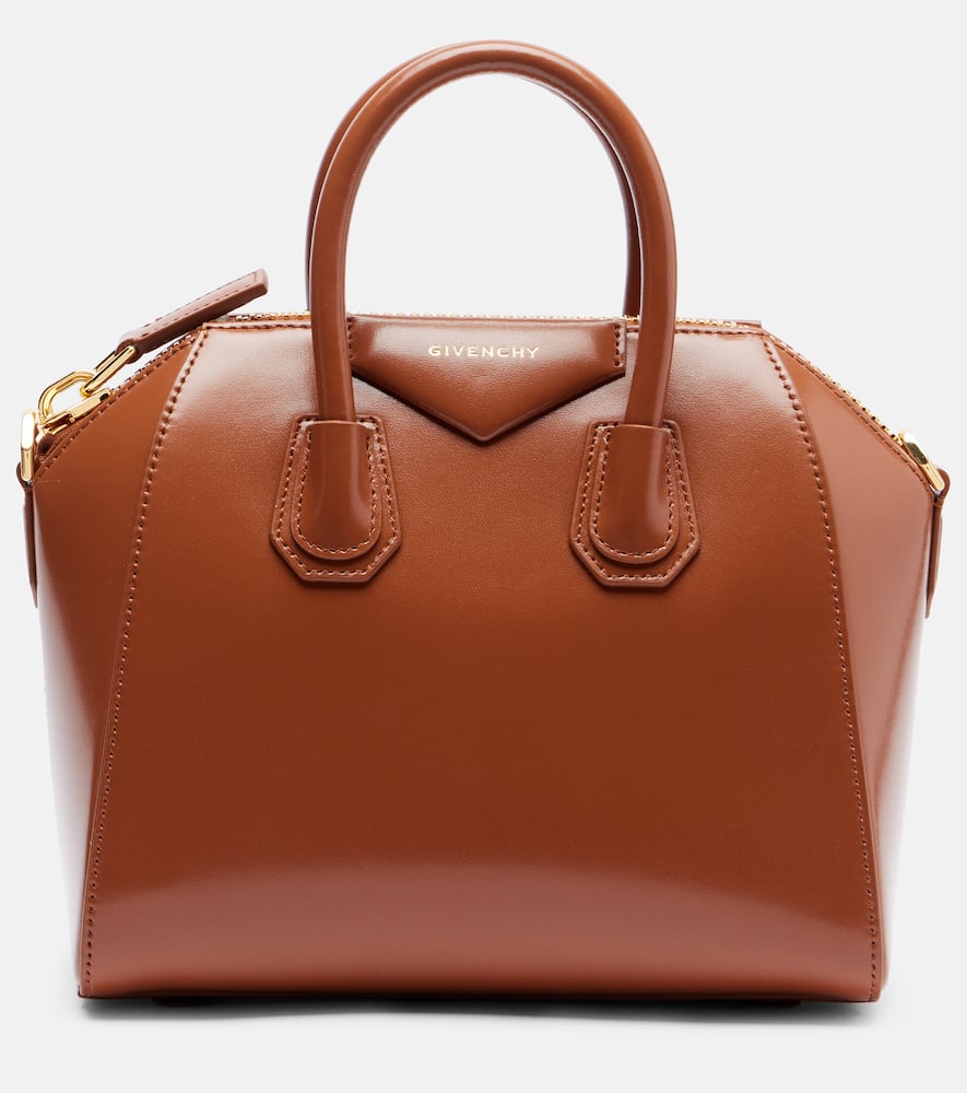 Givenchy Antigona Mini Leather Tote Bag In Brown