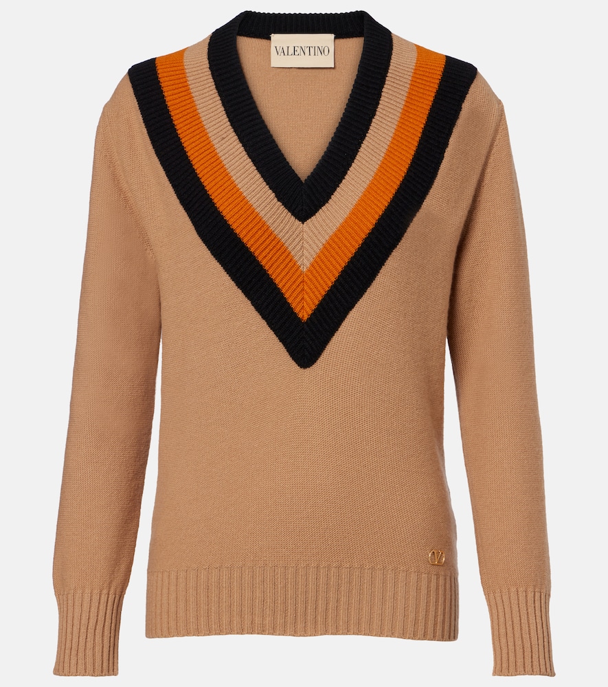 Valentino Donna Pullover In Lana Vergine Marrone It Taglia 46- Mytheresa