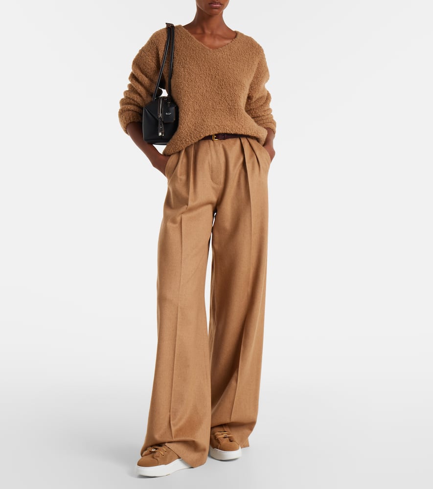 Max Mara Tmaxi Suede Platform Sneakers In Brown