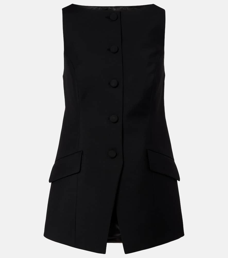 Rohe Róhe Wool And Mohair Crêpe Vest In Black