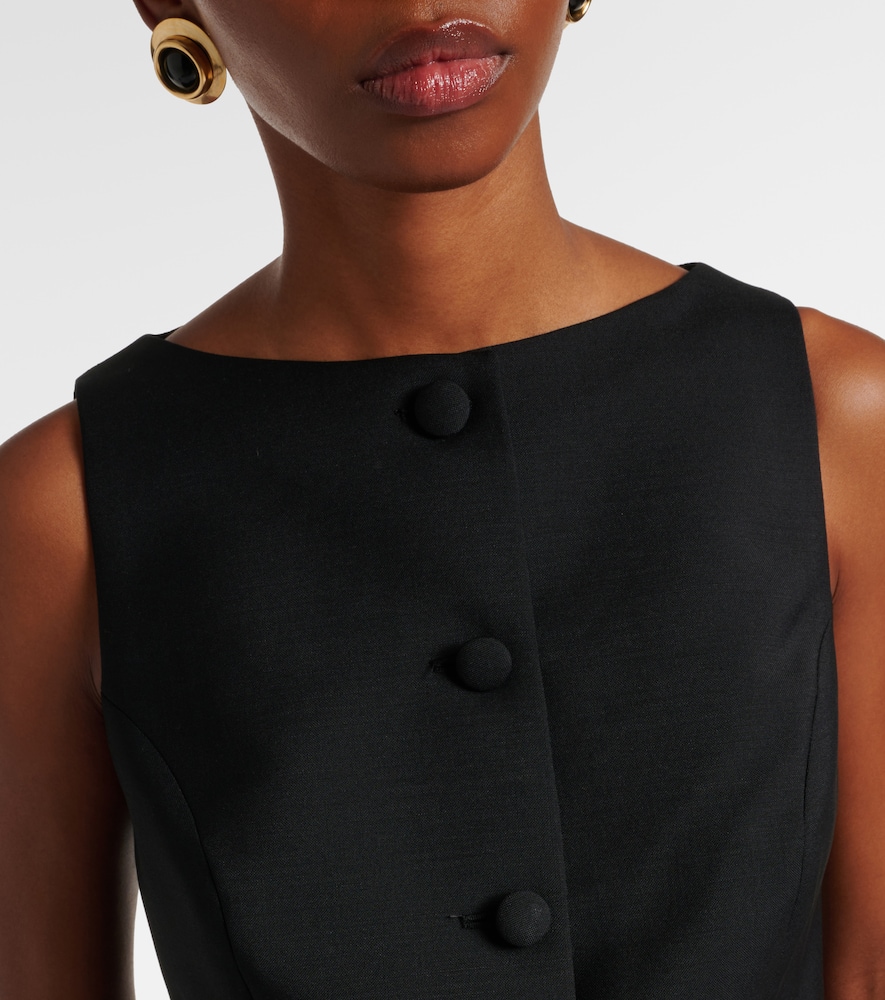 Rohe Róhe Wool And Mohair Crêpe Vest In Black