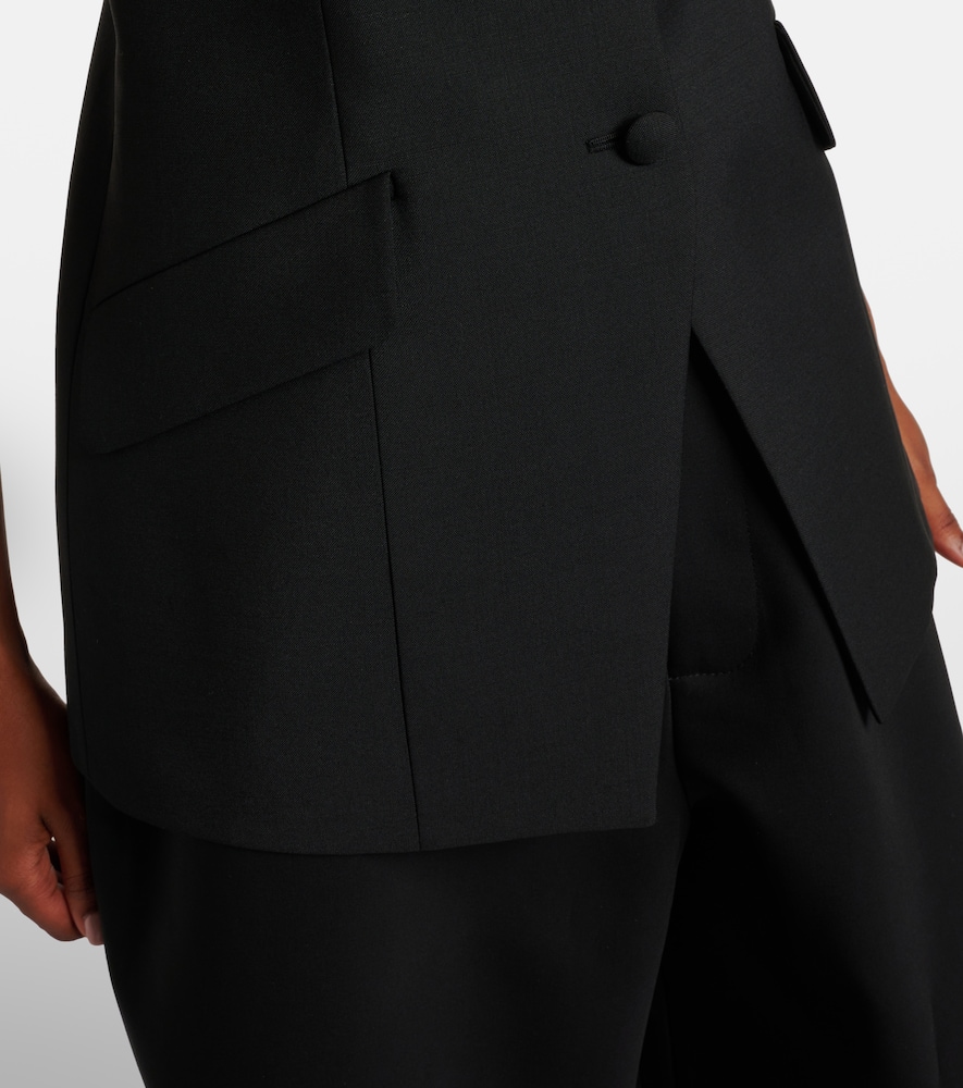Rohe Róhe Wool And Mohair Crêpe Vest In Black
