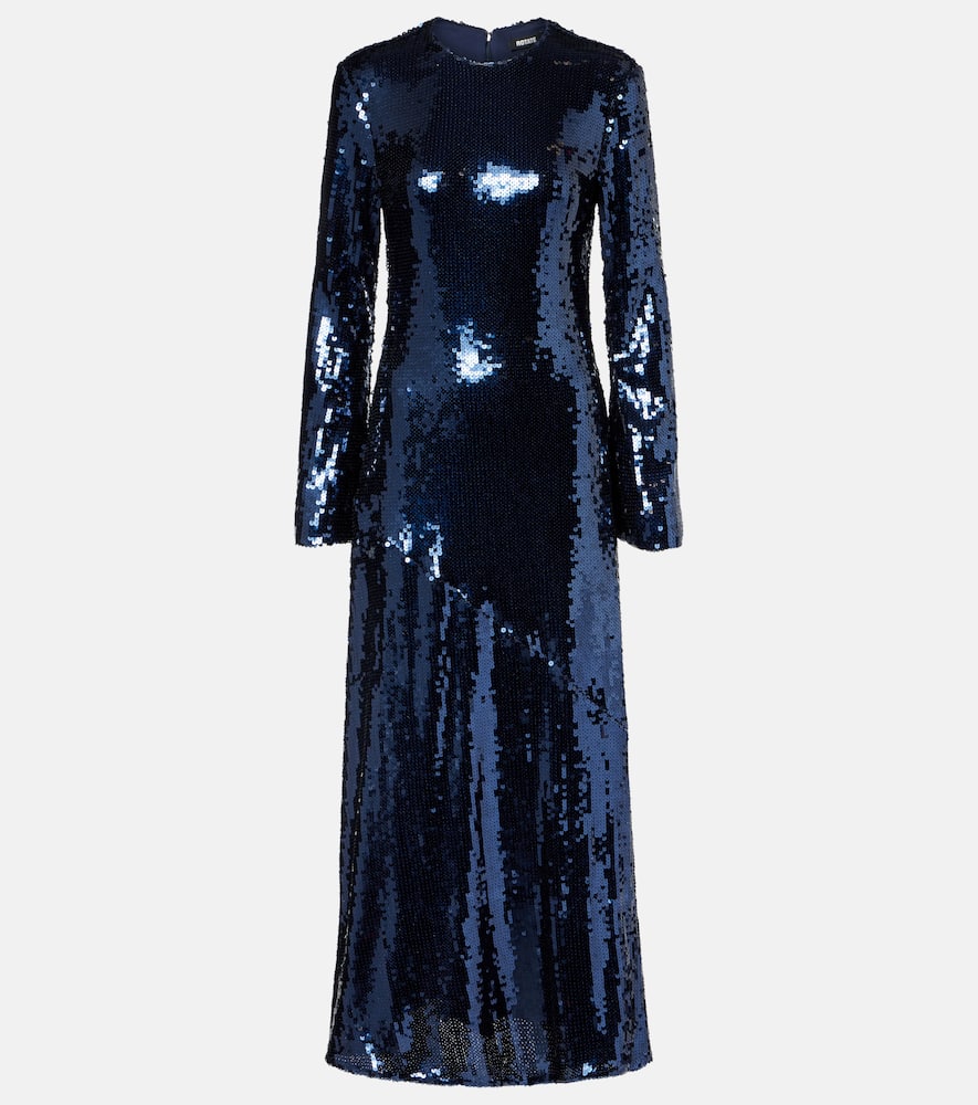 Rotate Birger Christensen Sequined Gown In Blue