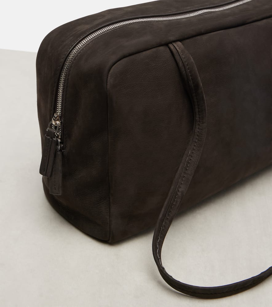 The Row Astra Leather Tote Bag In Brown