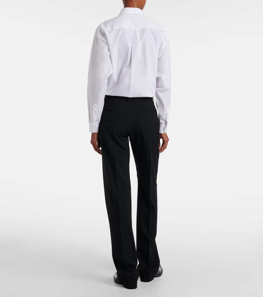 The Row Hiram Wool-twill Straight-leg Pants In Black