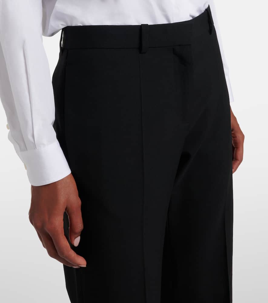 The Row Hiram Wool-twill Straight-leg Pants In Black
