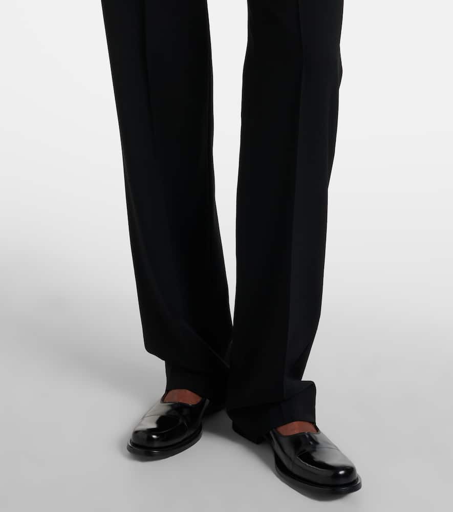 The Row Hiram Wool-twill Straight-leg Pants In Black