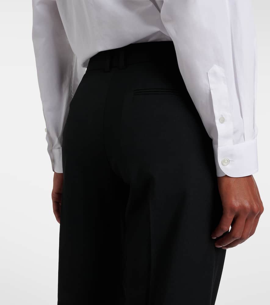 The Row Hiram Wool-twill Straight-leg Pants In Black