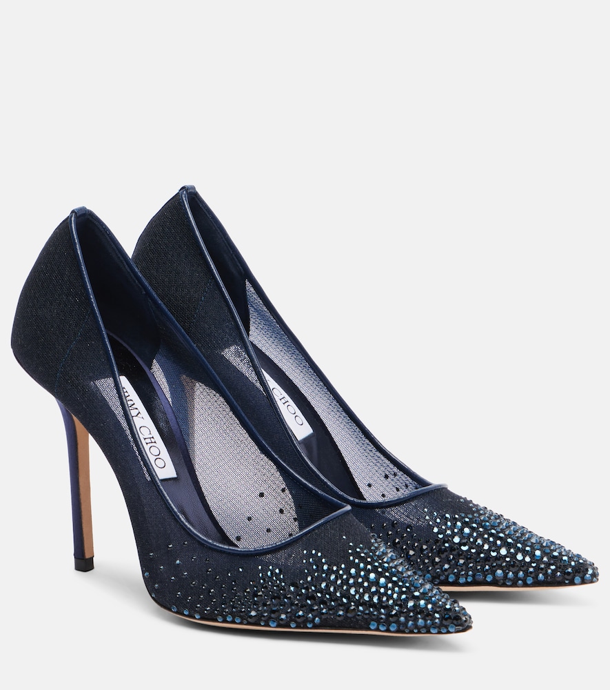 Jimmy Choo Love 100 crystal-embellished pumps