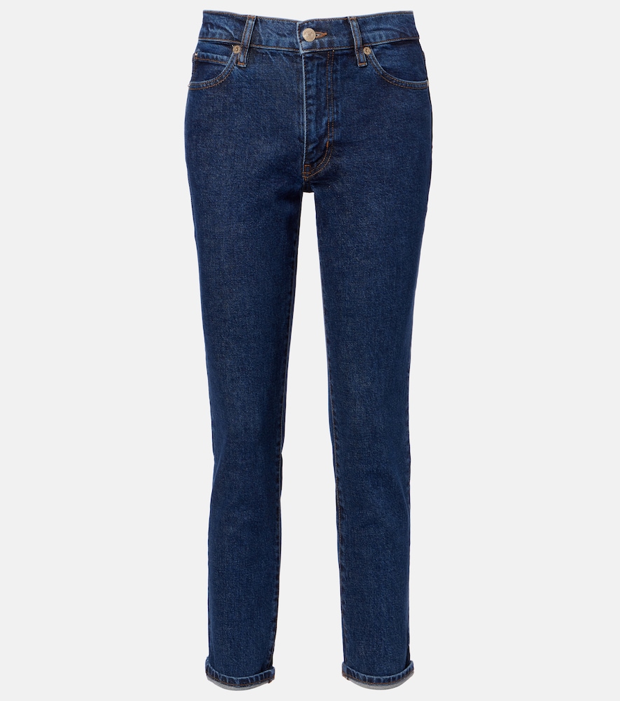 Frame Borrowed cropped straight jeans