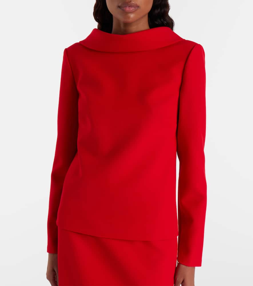 Roland Mouret Crêpe Top In Red