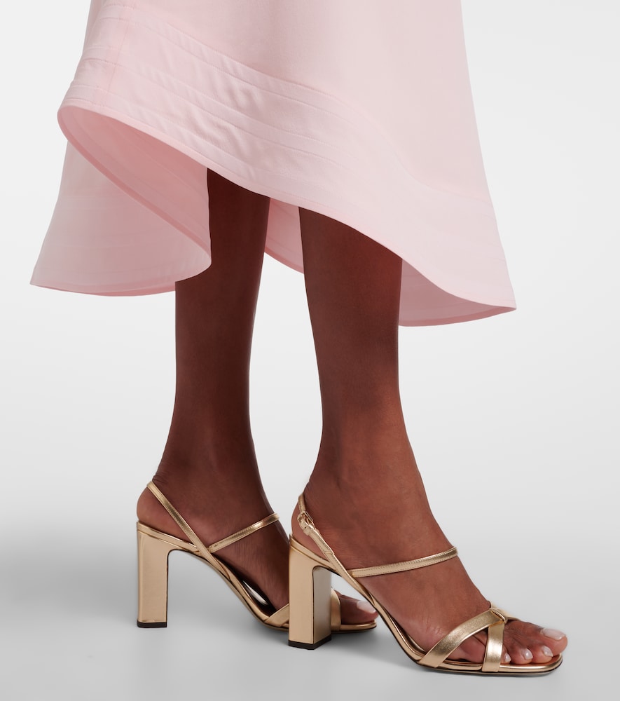Jimmy Choo Elsy metallic leather slingback sandals