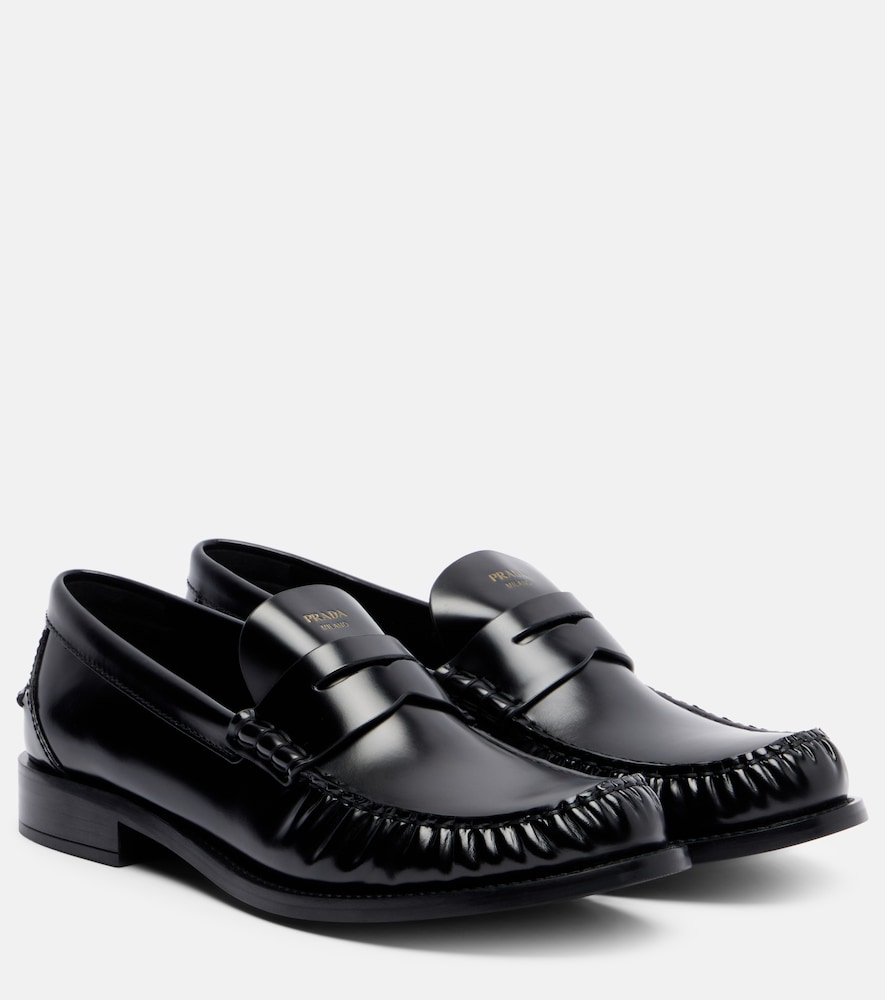 Prada Leather penny loafers