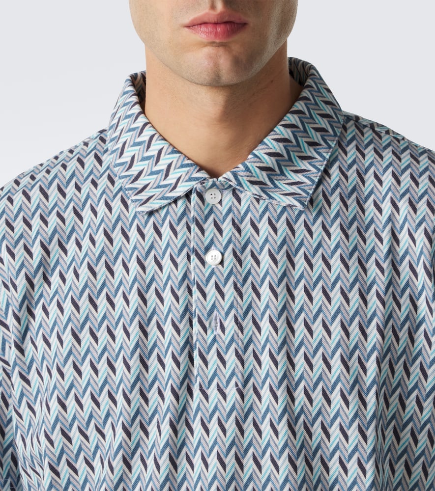 Zigzag Cotton Polo Shirt