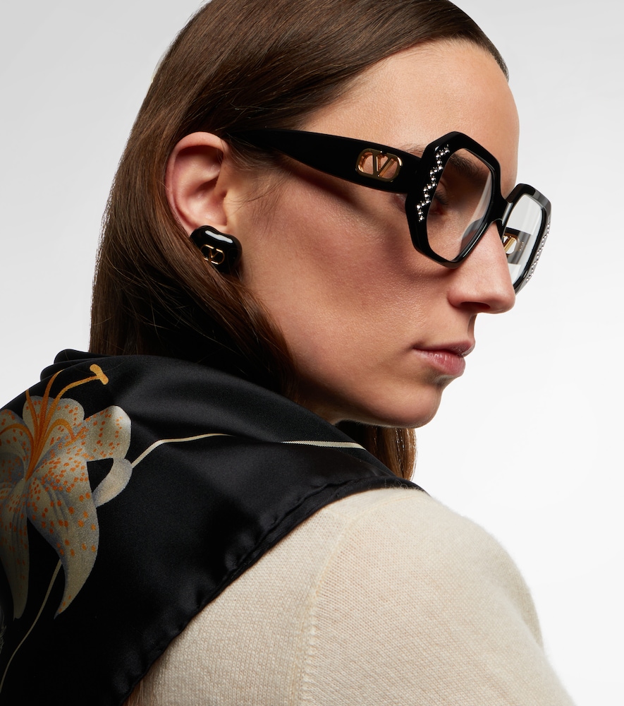  Valentino Valentino Vain Bold Vlogo Oversized Glasses 