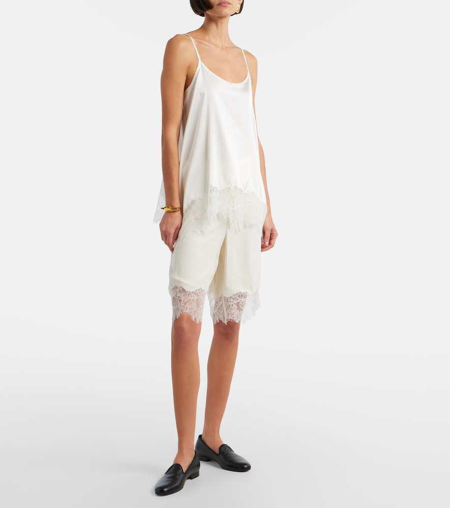  Staud Staud Chloe Lace-trimmed Silk-blend Satin Camisole 