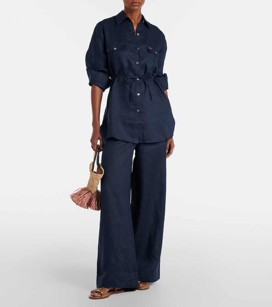 Melissa Odabash Serena linen wide-leg pants