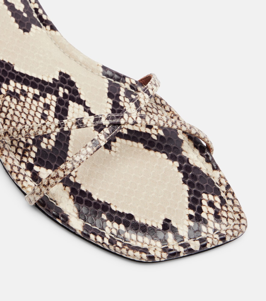  Paris Texas Paris Texas Biarritz Snake-effect Leather Sandals 