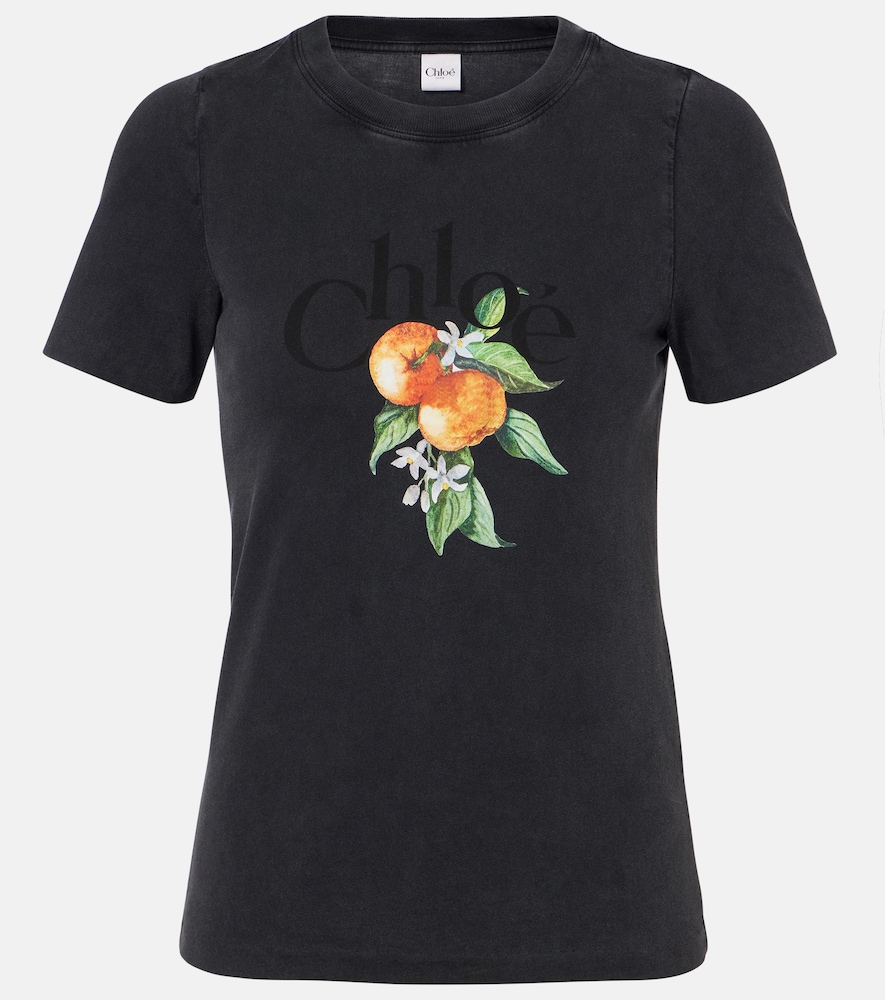 Chloé Bedrucktes T-Shirt aus Baumwolle
