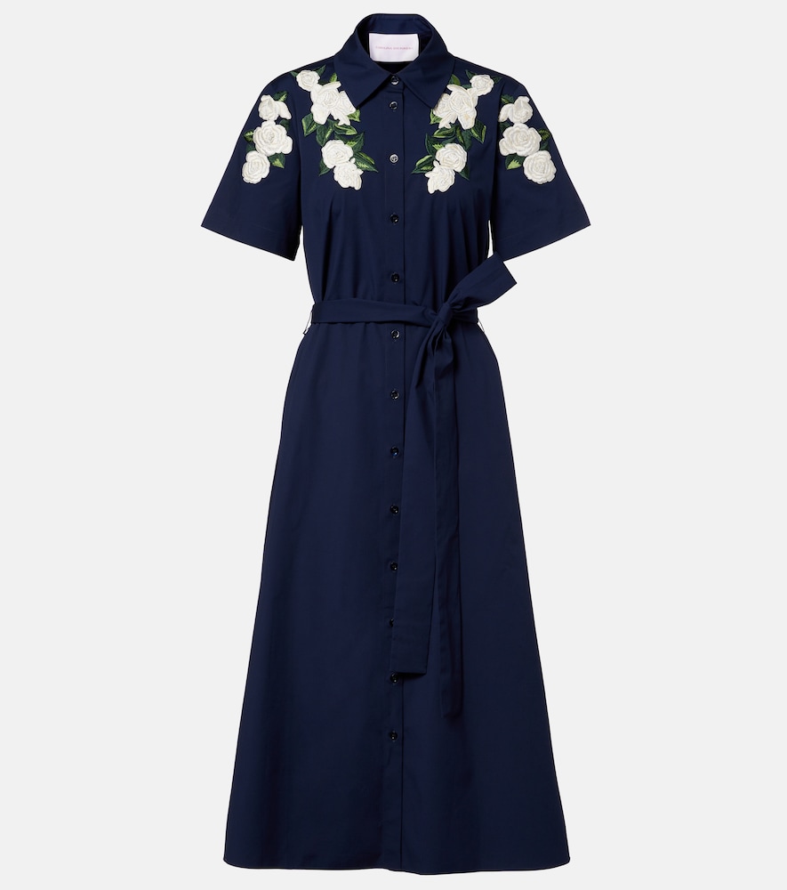 Carolina Herrera Floral cotton-blend shirt dress