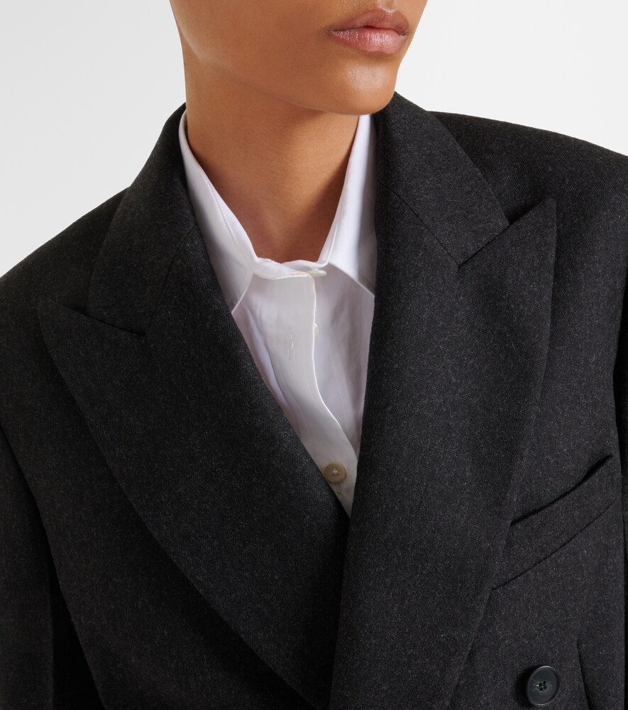  Victoria Beckham Victoria Beckham Double-breasted Virgin Wool Blazer 