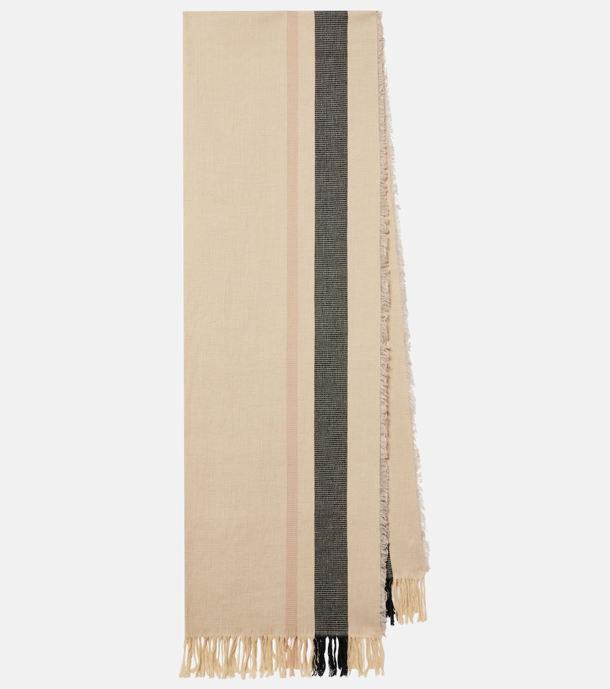 The Row Women's Beige Cadia Cotton And Linen Scarf - Mytheresa