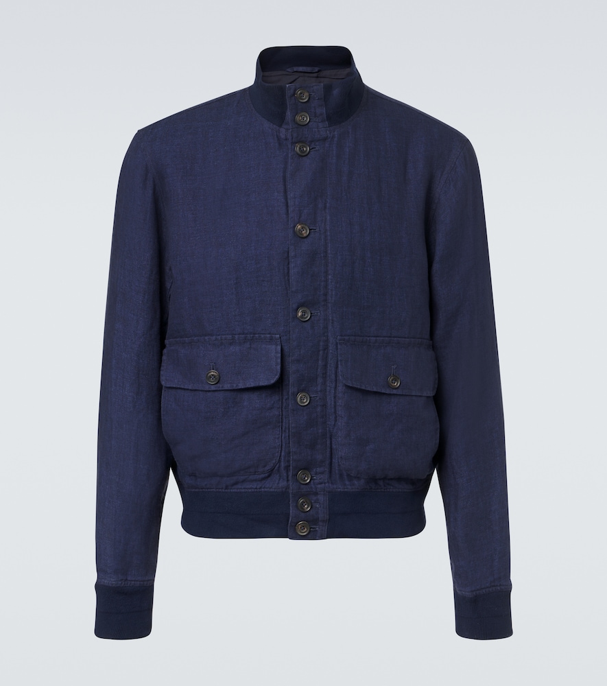 Polo Ralph Lauren Linen Jacket In Blue