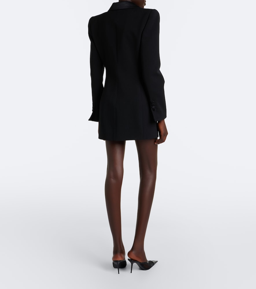 Saint Laurent Double-breasted Wool Blazer In Black