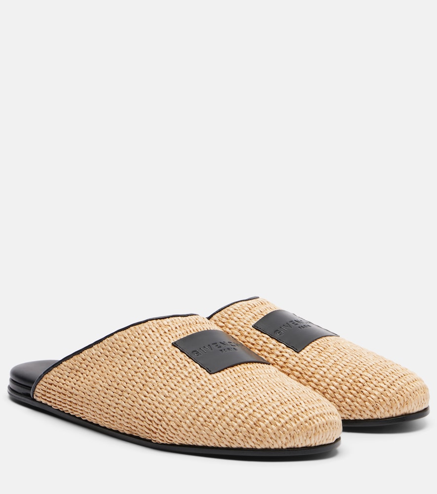 Slippers Label mit Leder