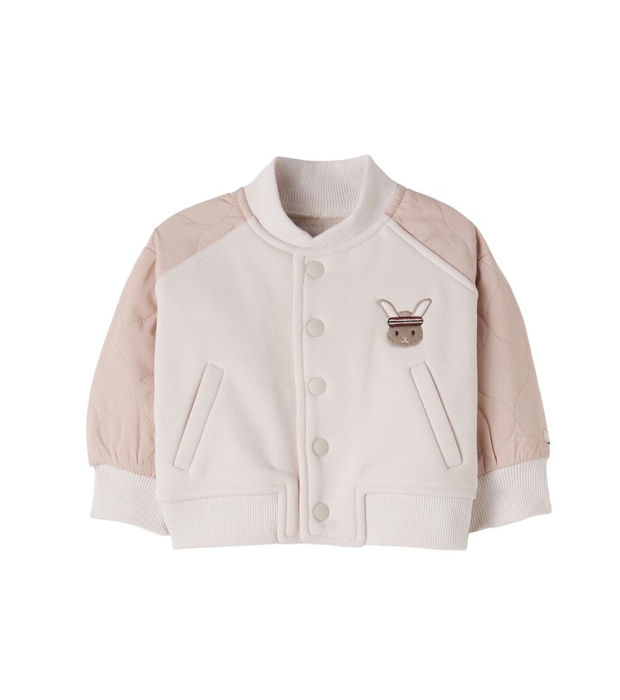 Donsje Beige Baby Noal Cotton-Blend Bomber Jacket M Size 3-6 - Mytheresa