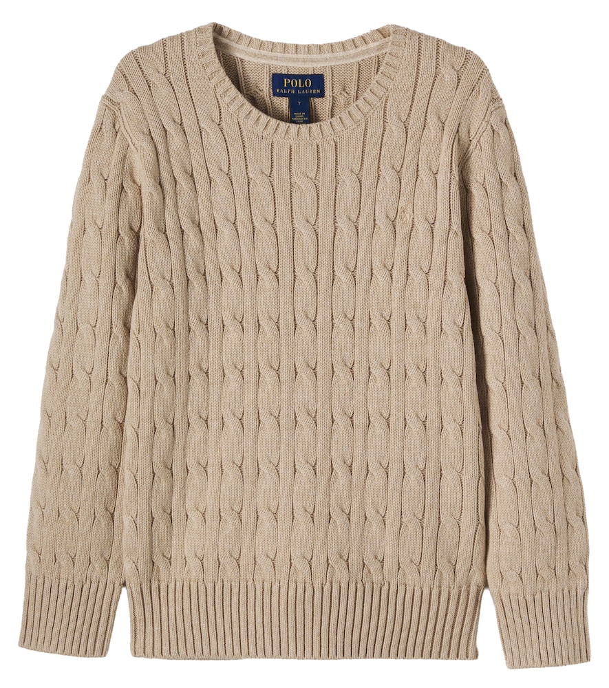 Polo Ralph Lauren Kids Bambino Ragazzo Polo Ralph Lauren Pullover In Cotone A Trecce Beige Y Taglia 1,5- Mytheresa